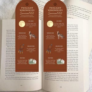 Werewolf Romance Bookmark | Twilight Pack Survival Kit | Fantasy Reader Gift