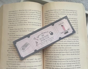 Slow Burn Bookclub Bookmark | Bookclub Ticket Bookmark | Slow Burn Bookmark | Slow Burn | Bookish Gifts | Cute Bookmark |