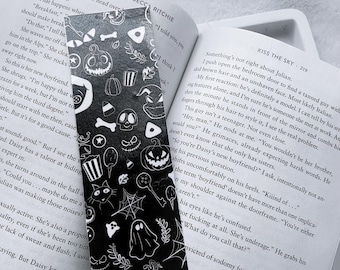 Marcapáginas de Coraline espeluznante / Accesorio de lectura de terror de Halloween