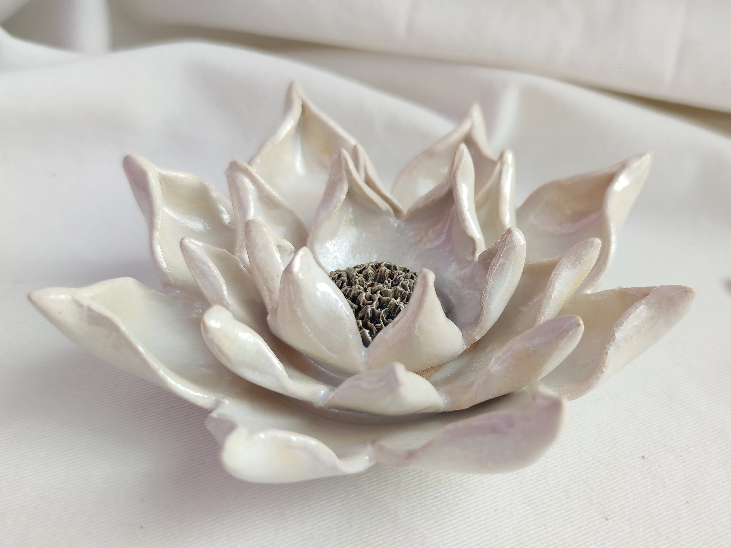 Ceramic Incense Holder Incense Stand White Flower Handmade Etsy UK