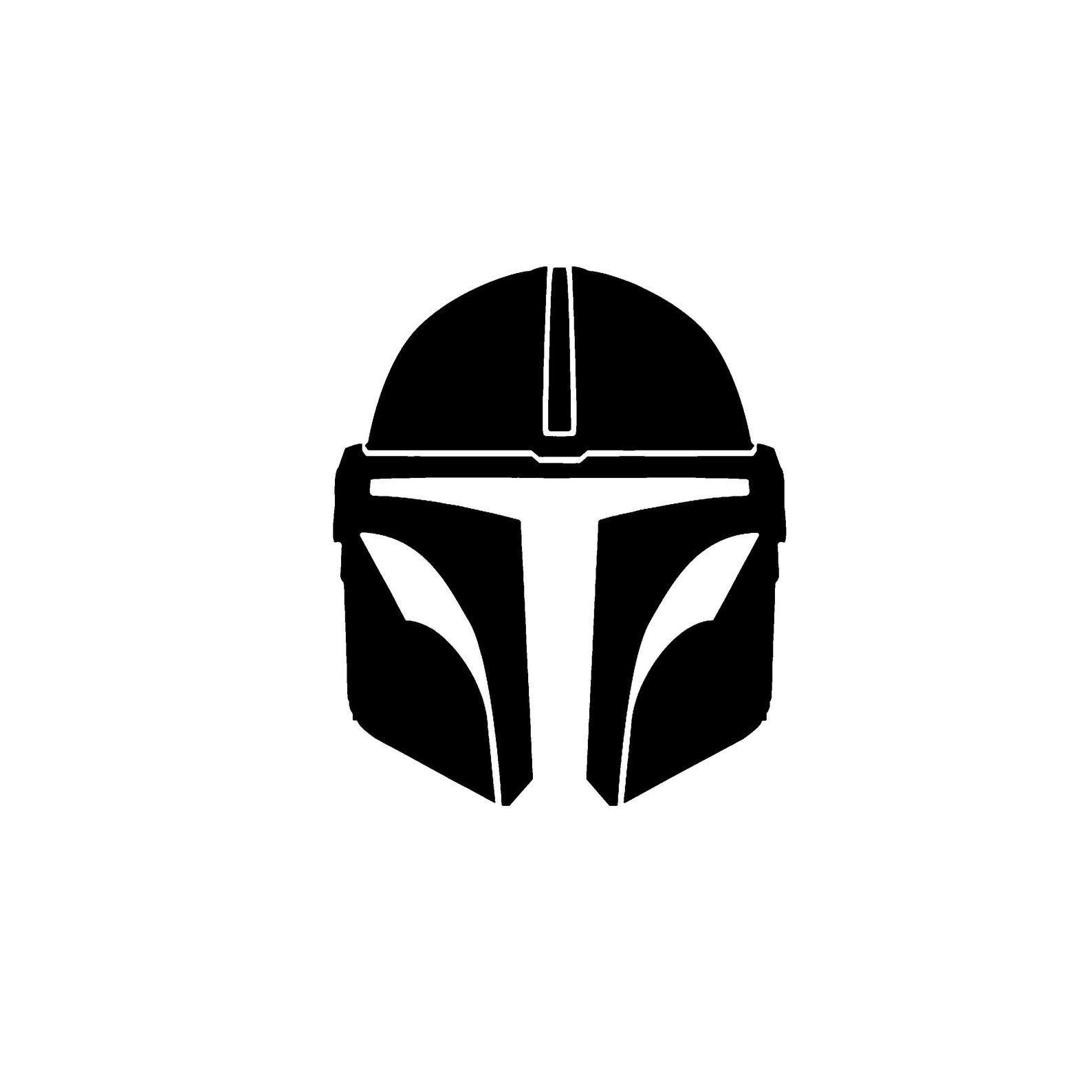 Star Wars The Mandalorian Helmet Logo Vinyl Decal sticker Etsy