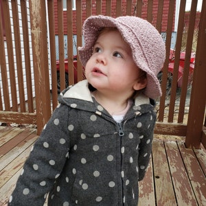 PATTERN ONLY Sun Hat Crochet Pattern In the Garden Sun Hat for Baby and Adult 画像 3