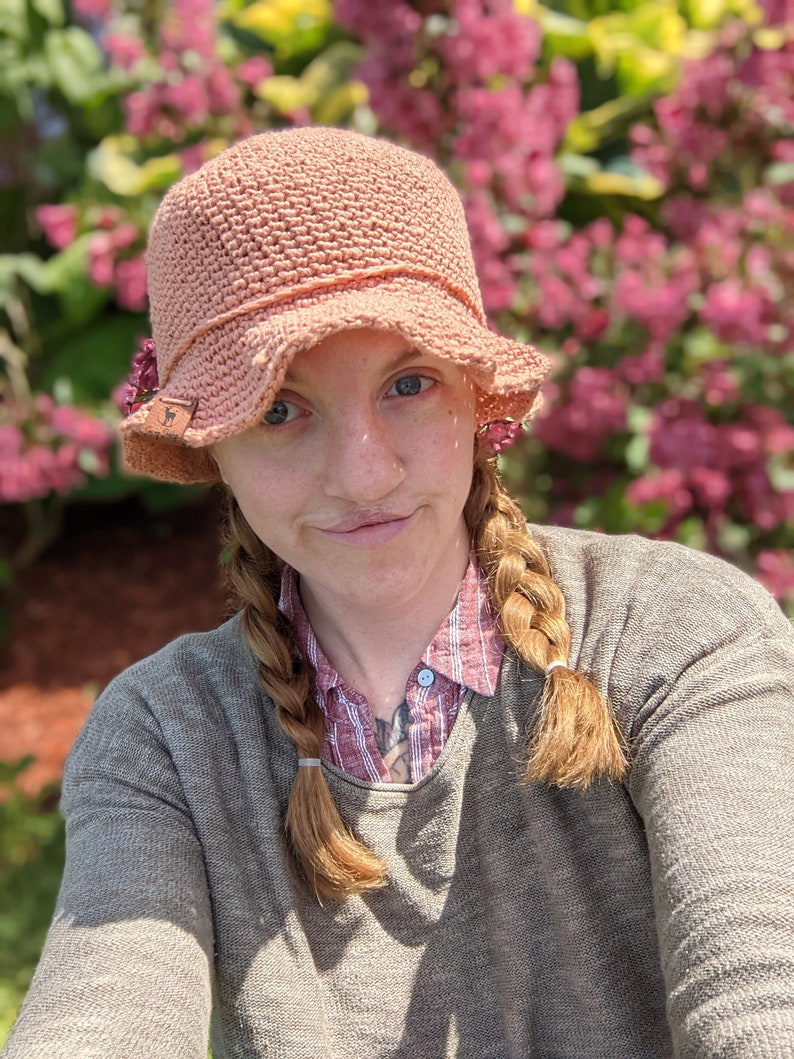 MOTIF UNIQUEMENT Chapeau de soleil au crochet Chapeau de soleil dans le jardin pour bébé et adulte image 8