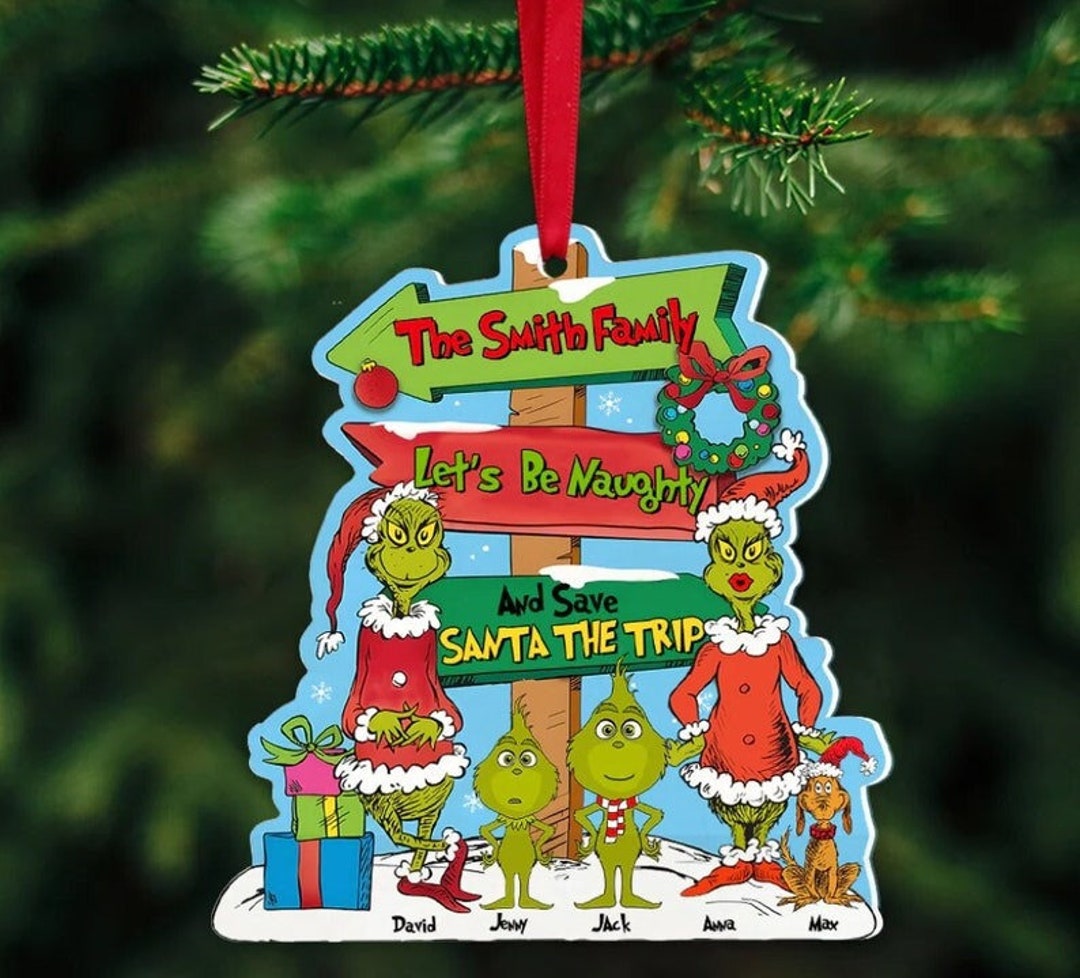 Personalized Grinch Couple Ornament Grinchmas Christmas Etsy