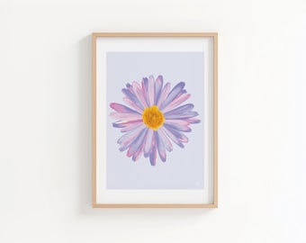 Bloemenprint geboorte september geboorte – botanische muurkunst (pdf-download, A5-A2)