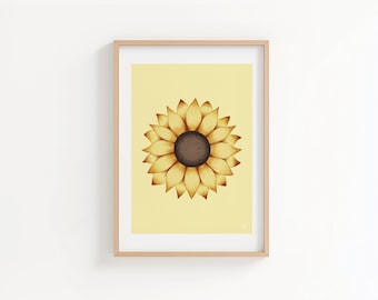 Sunflower Print - Bright Yellow Floral Home Decor (PDF Download)