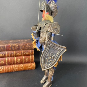 Vintage Italian Knight Puppet Doll , Hand Made Sicilian Wood Soldier ...