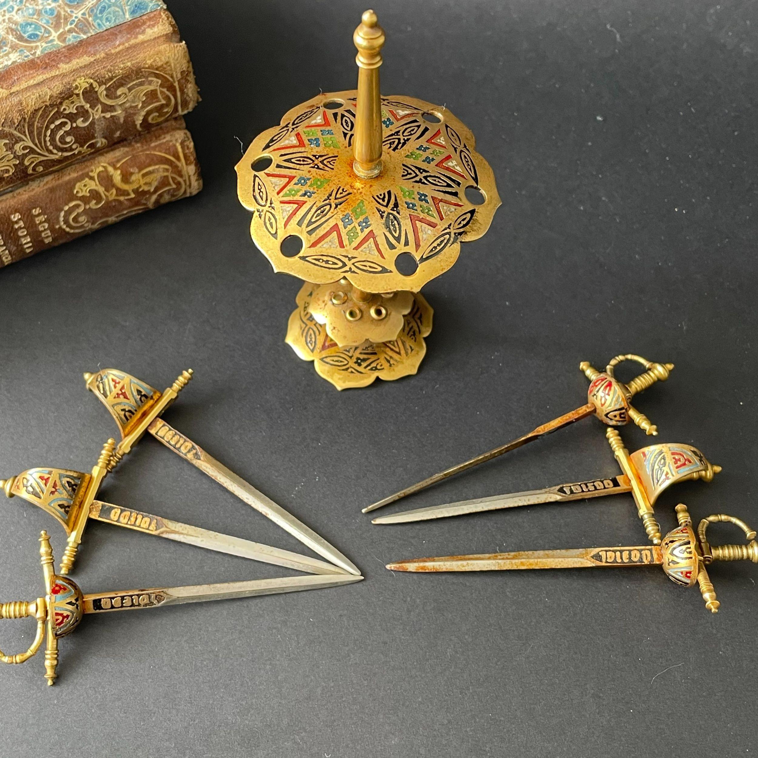 ヴィンテージ トレドソード カクテルピックセット：スペイン風