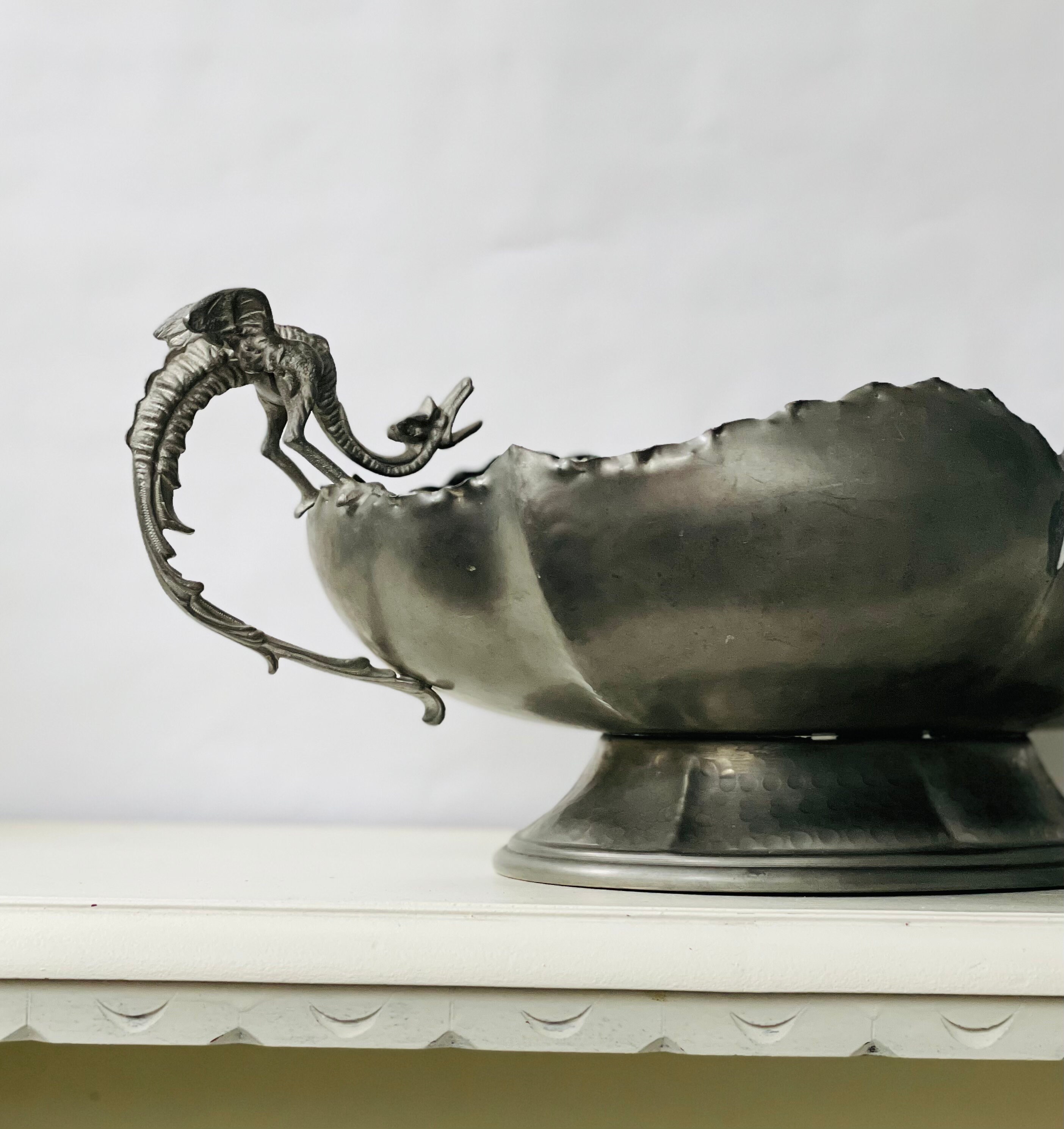 Antike große schwere Zinnschale Griffins Griffins Griffins | Etsy