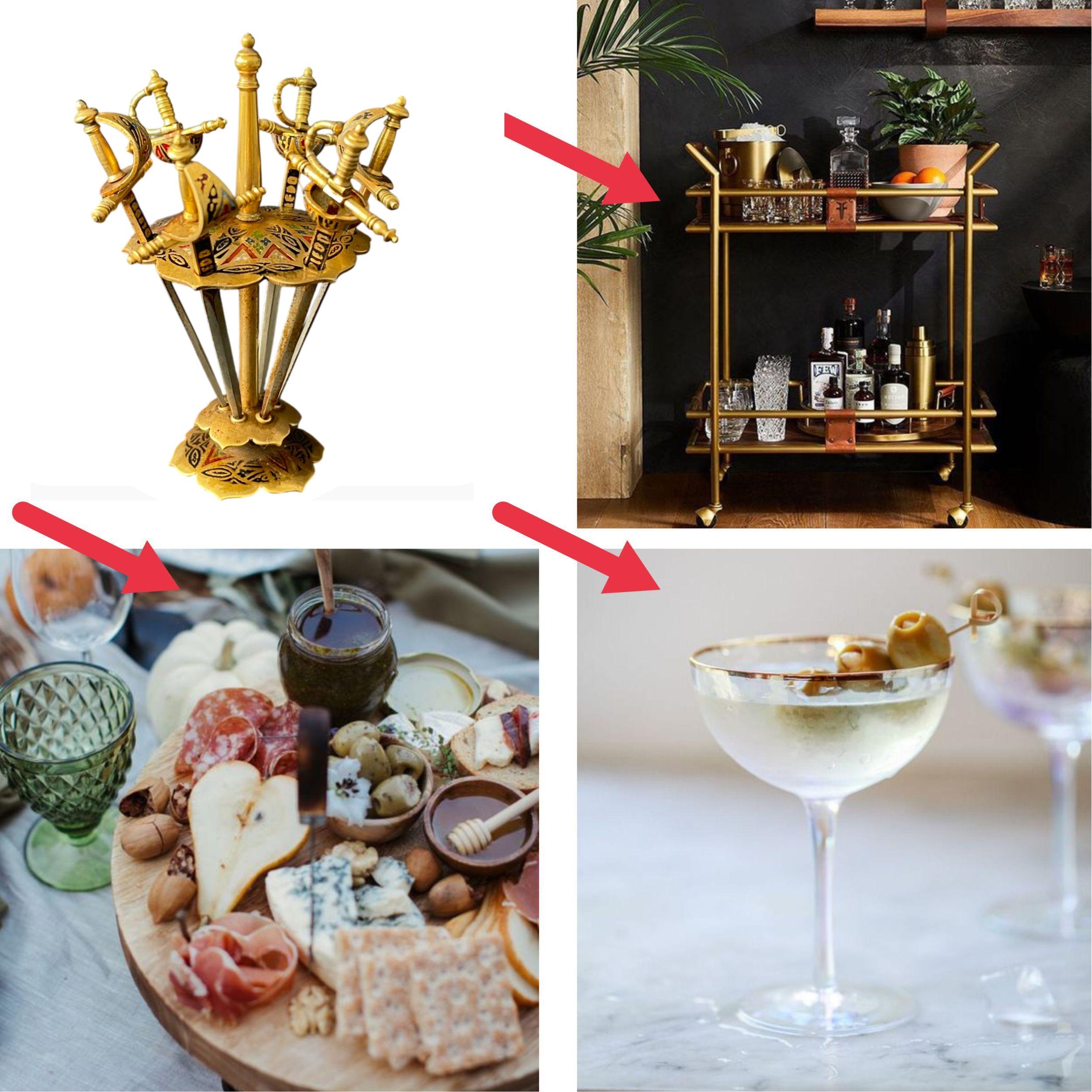 ヴィンテージ トレドソード カクテルピックセット：スペイン風