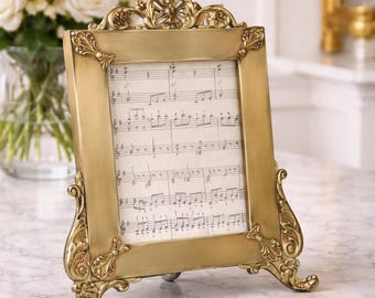 Vintage Messing verzierten Bilderrahmen: Barock-Stil Portrait Photo Display, Hochzeitsdeko