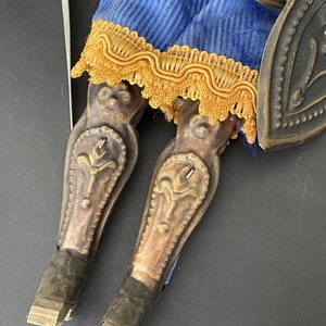 Vintage Italian Knight Puppet Doll , Hand Made Sicilian Wood Soldier ...