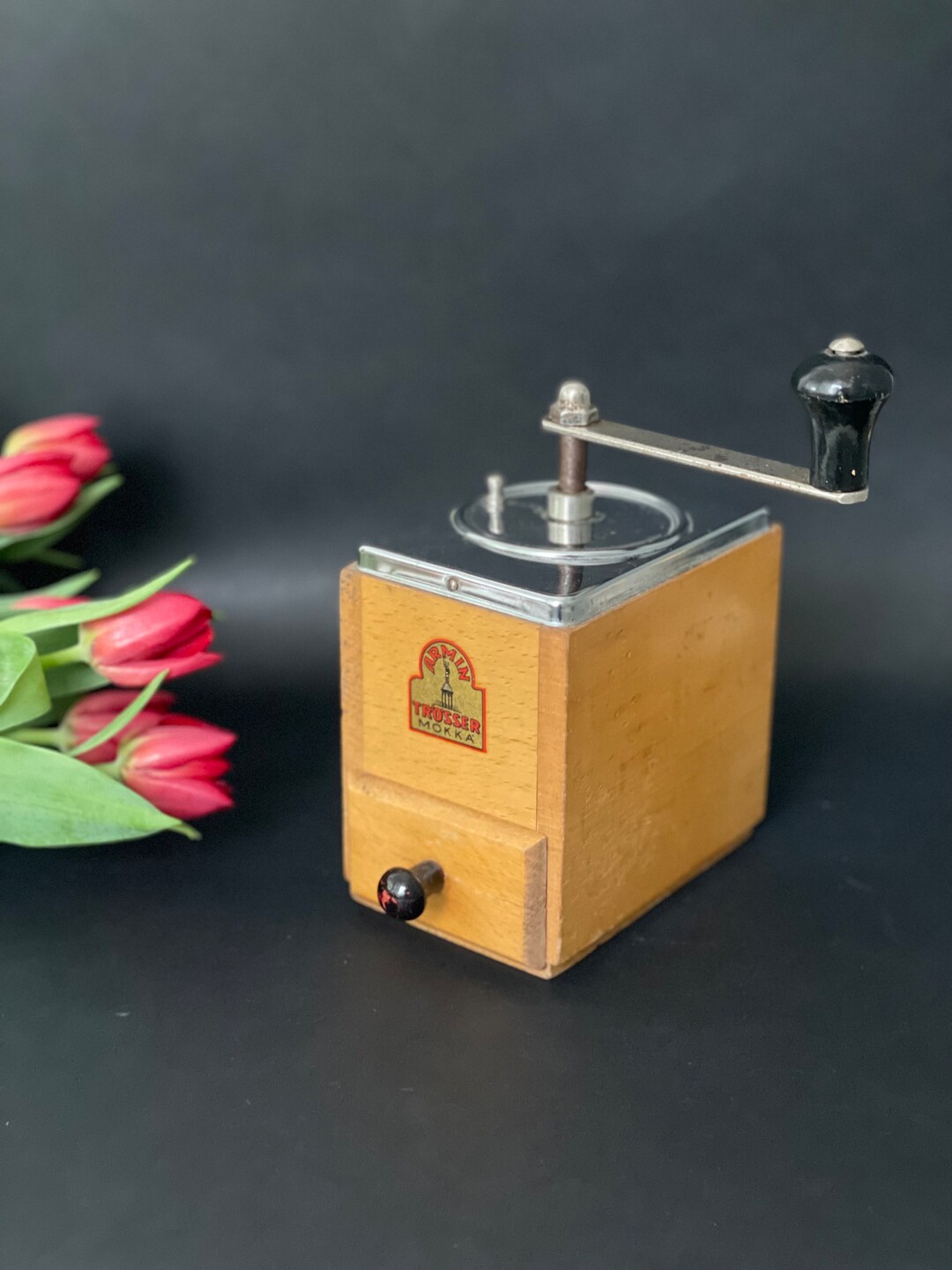 Vintage Armin Trosser Wood Coffee Mill: German Hand Crank Grinder - Etsy