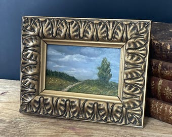 額入りトスカーナ風景油絵：ヴィンテージイタリアンアート - Etsy 日本