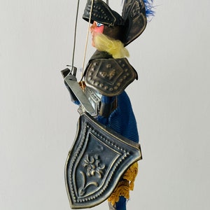 Vintage Italian Knight Puppet Doll , Hand Made Sicilian Wood Soldier ...