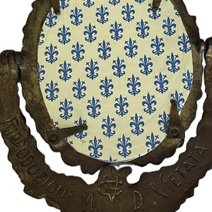 Original måne- och stjärnoroljemålning i antik utsmyckad viktoriansk bordsspegel, gotisk natthimmelkonst, mörk akademisk dekor bild 4