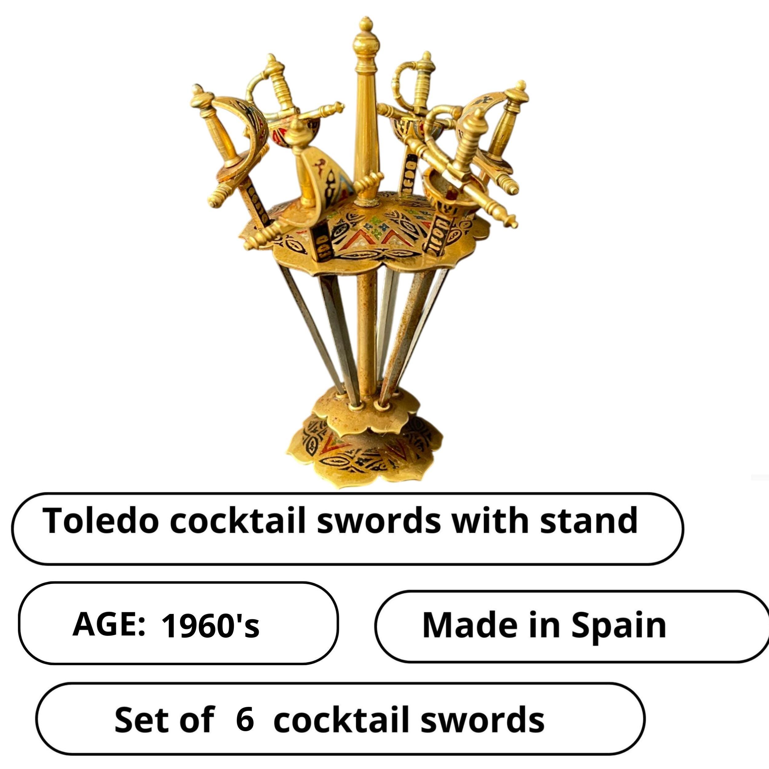 ヴィンテージ トレドソード カクテルピックセット：スペイン風