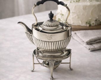 Support Brûleur Ancien Pour Bouilloire - Style Victorien Laiton - Forme X - Années 1880