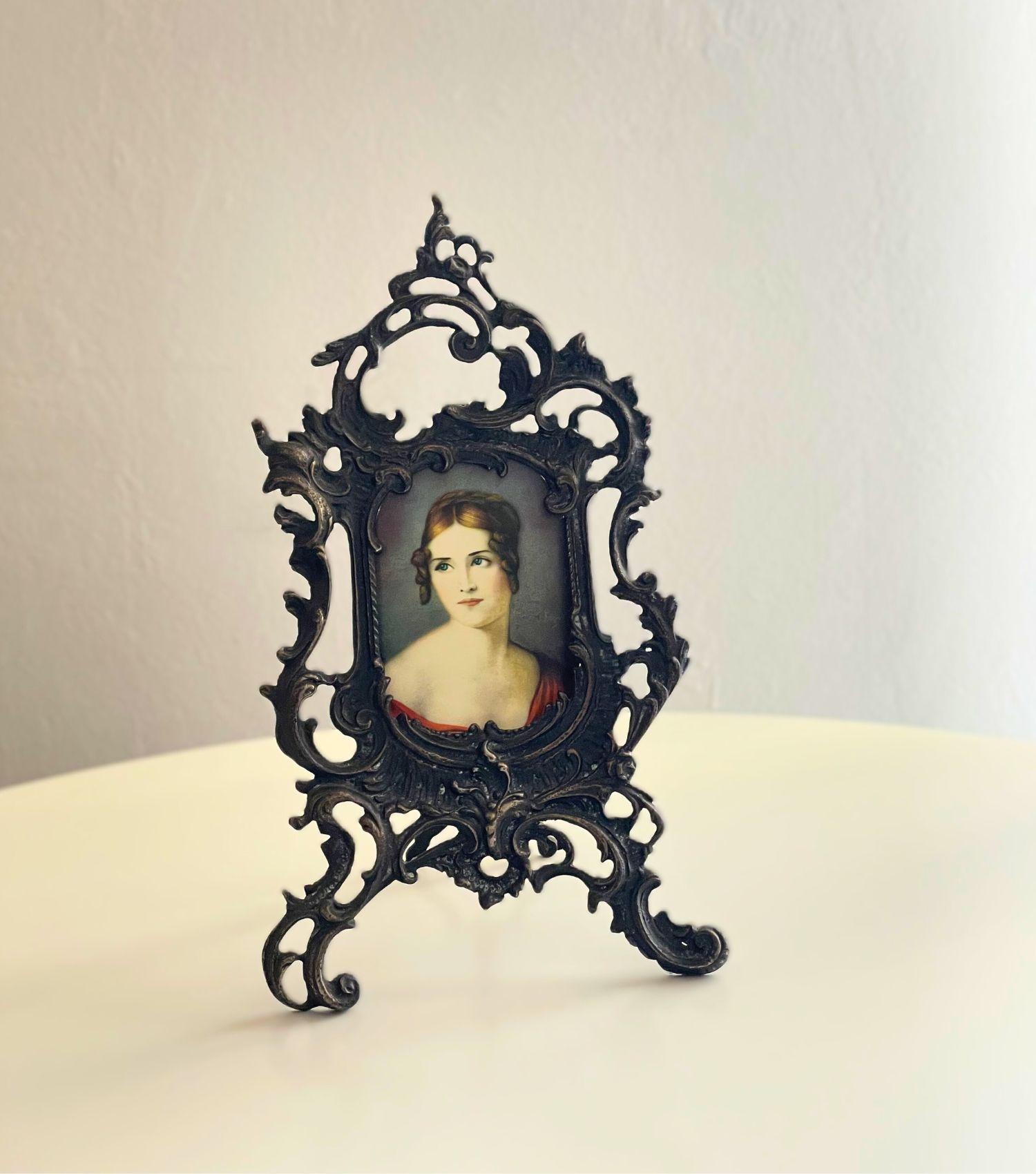 Vintage Rococo Frame Antique Rare French Rococo Style Brass Table Photo Frame , Victorian ...