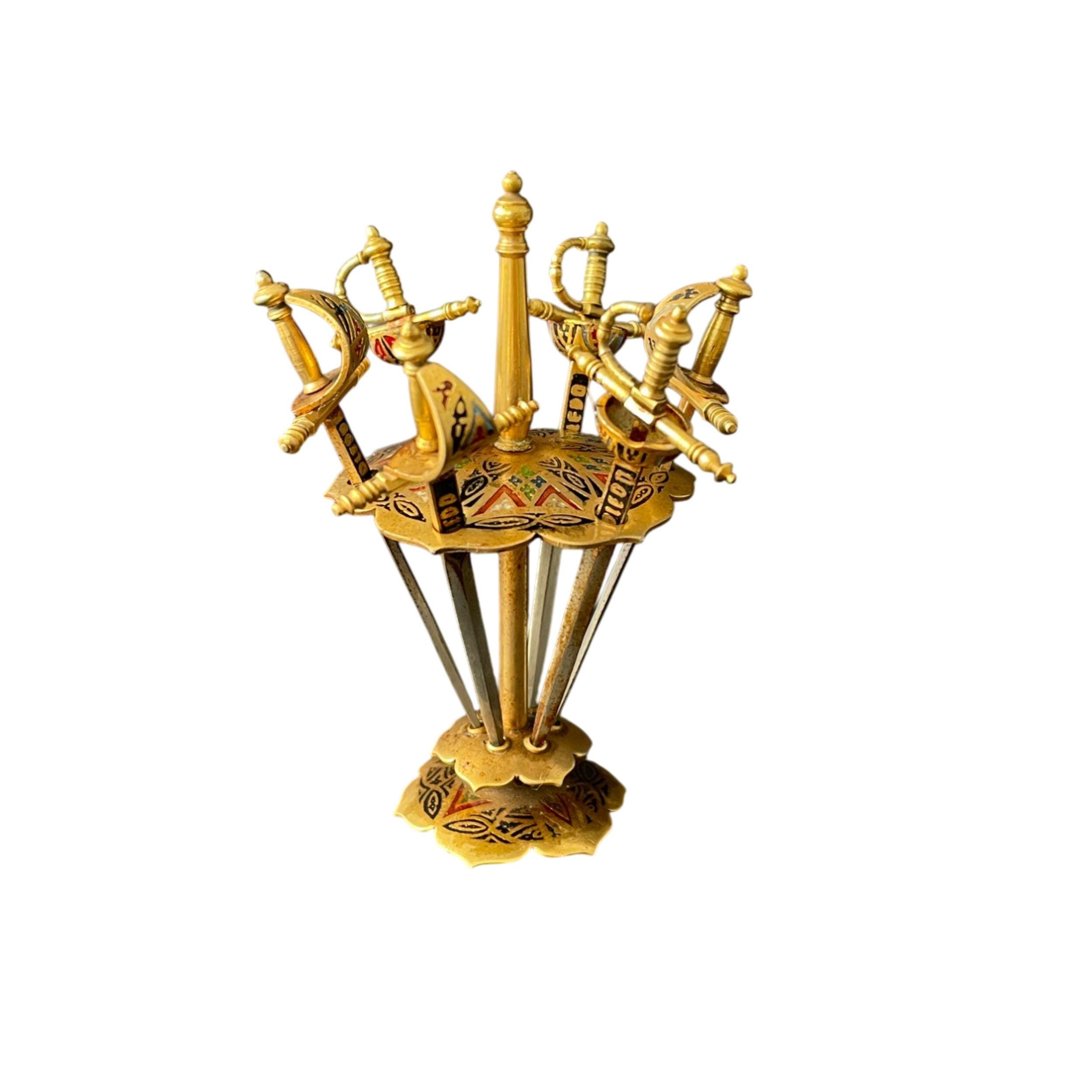 ヴィンテージ トレドソード カクテルピックセット：スペイン風