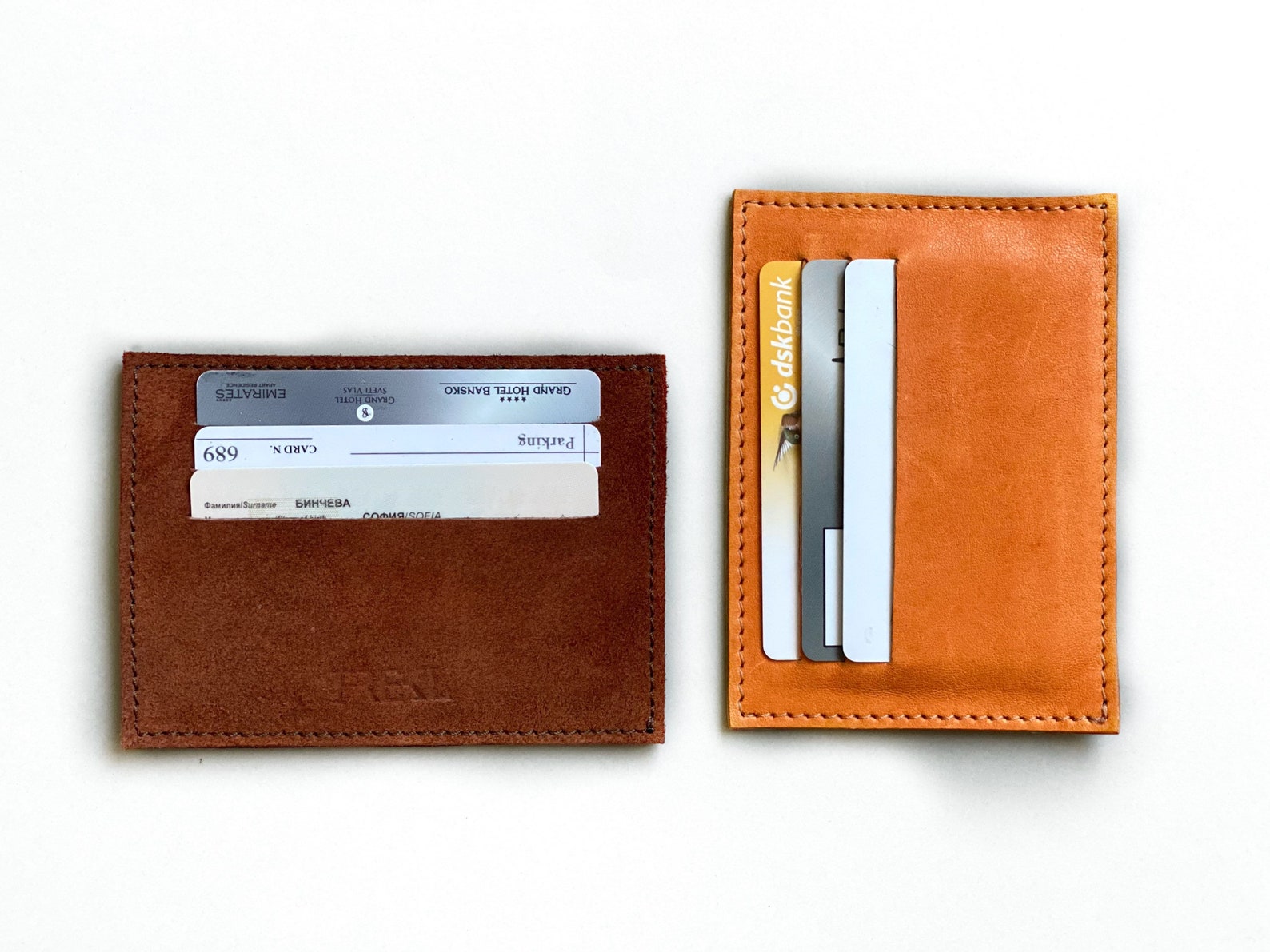 Minimalist Card Holder, Orange Card Holder, Card Sleeve, Credit Card