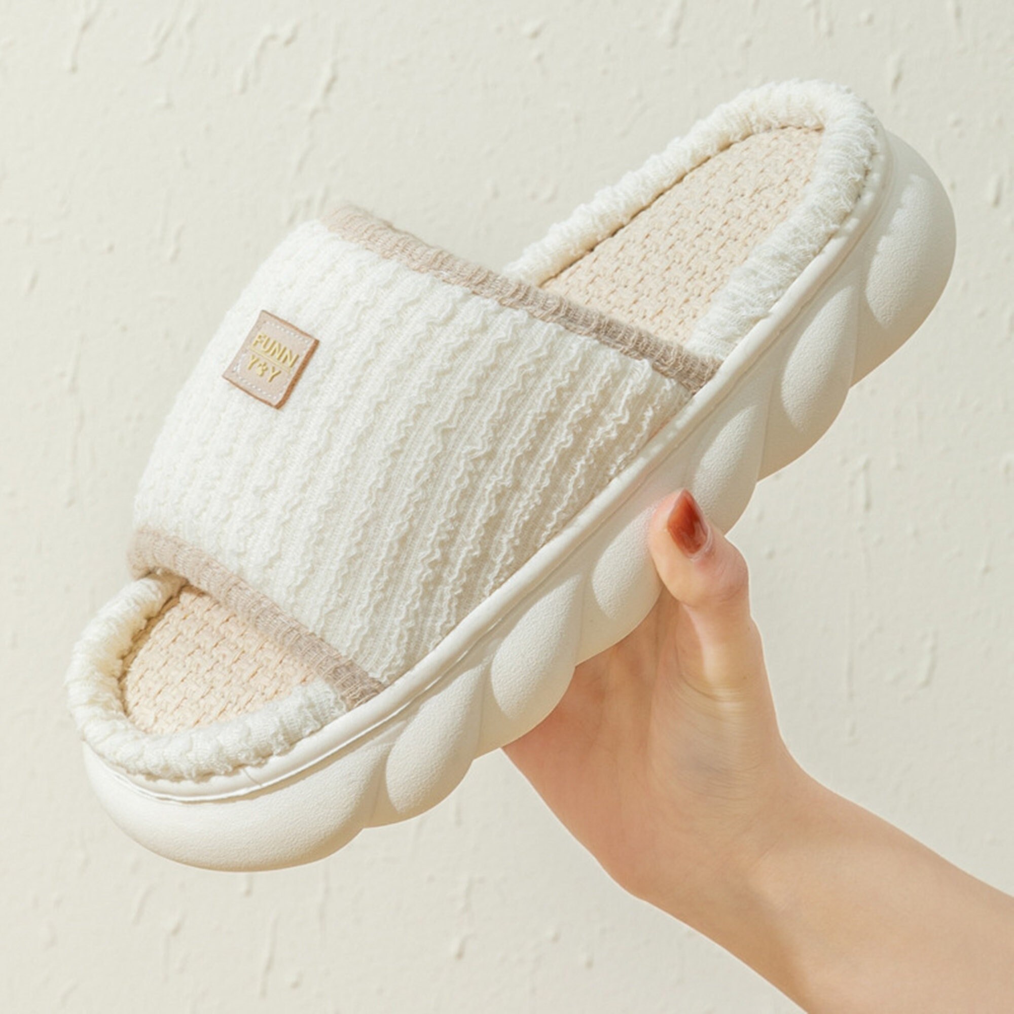 Four Seasons Linen Slippers, Couples House Slippers Slides, Indoor Non-Slip Slippers, Comfy Bedroom Shoes, Women \u0026 Men Outdoor Slippers
