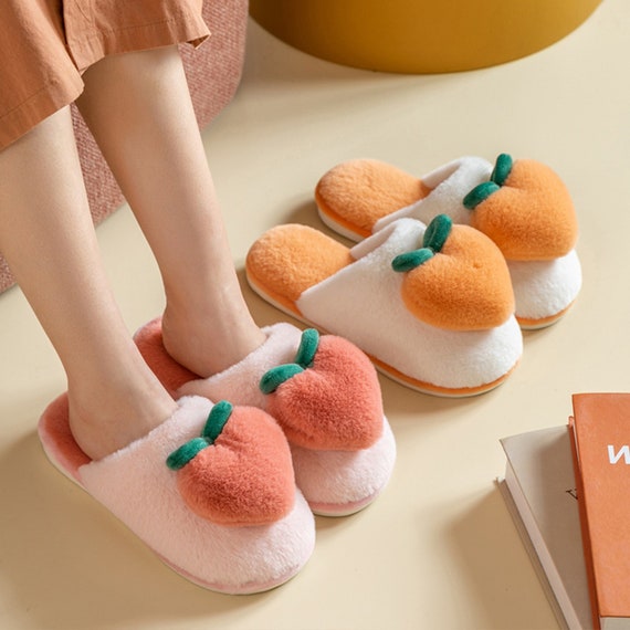 peach slippers