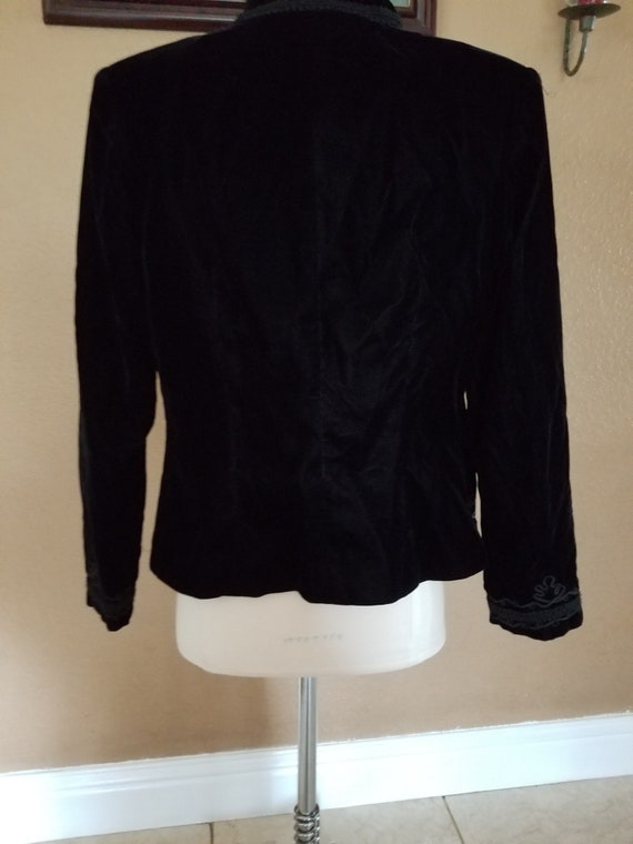 80s style shoulder padded jacket velvet - image 4