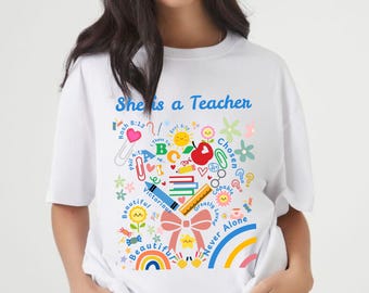 Teacher Boho Floral Png, Preppy Teacher Png, Coquette Teacher Life Png, Teacher Appreciation Gift, Retro Teacher Wildflowers Png