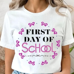 Coquette First Day Of School Png, Back To School Png, Teacher PNG, Preppy Back To School Png, School Png, First Day Of School Shirt Png