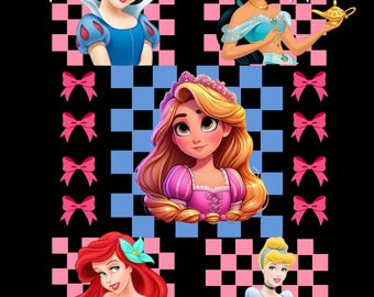 Watercolor Princess Coquette Bow Png, Princess Mirror Family Shirt, Movie Cartoon Coquette Bow Png, Family Vacation Png, Pink Princess Png