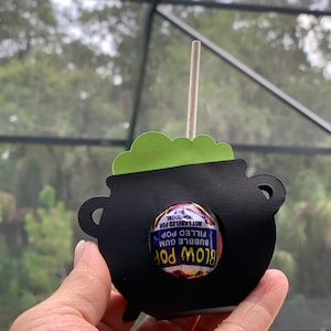 Lollipop holder, Halloween lollipop holder, candy holder, Halloween candy holder, sucker holder, witch brew party favor, birthday party