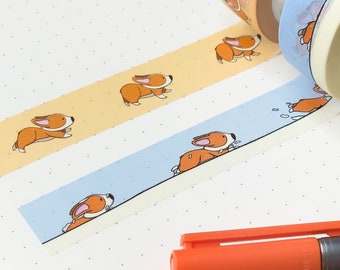 Running Corgi Washi Tape
