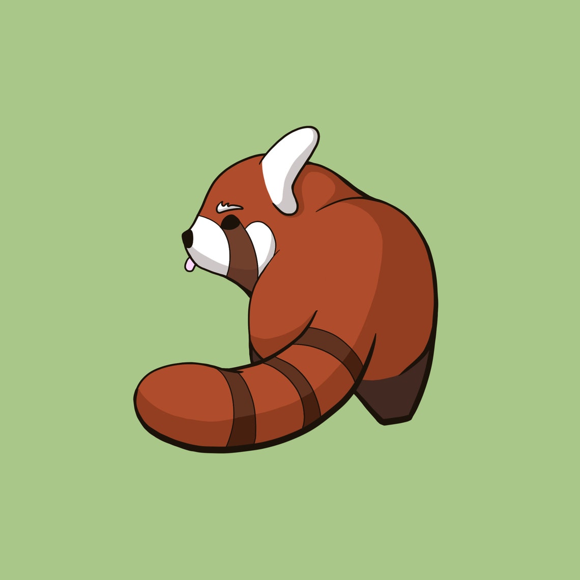 Red Panda Butt Vinyl Sticker, Cute Kawaii Laptop Stickers Waterbottle ...