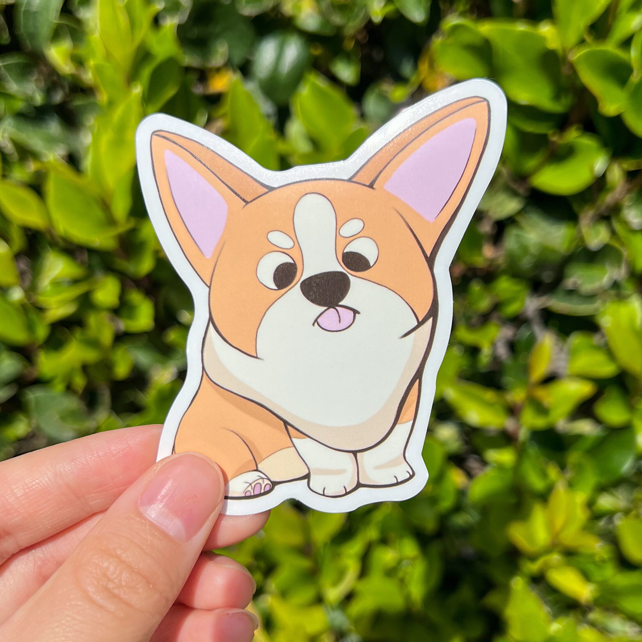 Corgi Blep Vinyl Sticker, Cute Kawaii Dog Laptop Stickers Waterbottle ...