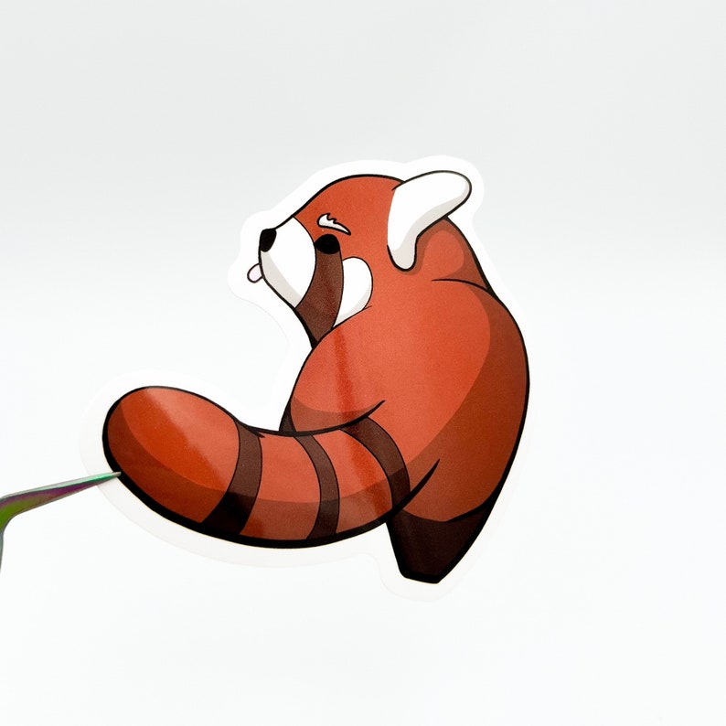 Red Panda Butt Vinyl Sticker, Cute Kawaii Laptop Stickers Waterbottle ...
