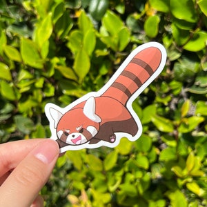 Red Panda Pounce Vinyl Sticker, Cute Kawaii Laptop Stickers Waterbottle Stickers, Cute Animal Sticker
