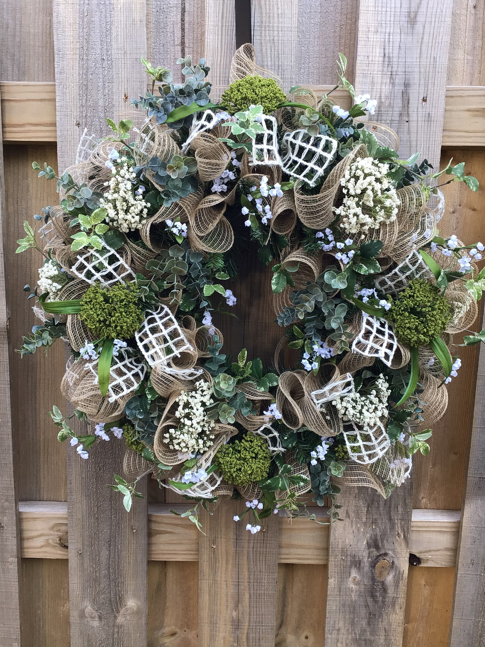 Everyday Greenery Wreath Queen Annes Lace wreath for Front Etsy