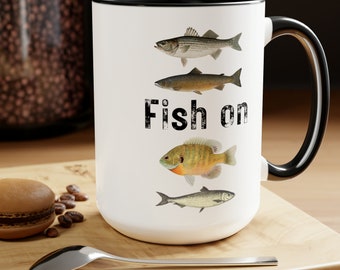 Fishing Mug Gift for Dad Fly Fishing Mug for Grandpa Gift Fishing Cup Fathers Day Fishing Gift Bass Fishing Gift for Stepdad