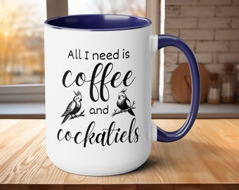 Cockatiel Coffee Mug, Cockatiel Lover Gift, Bird Mom Cup, Coffee Lover Gift, Pet Bird Lover Gift, Cute Cockatiels, Cockatiel Dad, Bird Owner