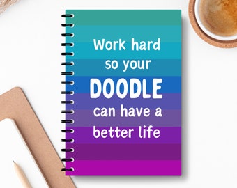 Golden Doodle Notebook for Doodle Mom Journal for Doodle Dog Mom Notepad Goldendoodle Diary for Dog Lovers Gift