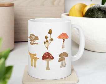 Mushroom Mug Aesthetic Gift for Mushroom Lover Coffee Mug for Forager Present Mushroom Gift Cottagecore Birthday Gift