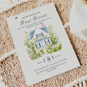 Watercolor Housewarming Invitation: Editable New Home Party Invite (Digital Template)