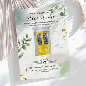 Watercolor Housewarming Invitation: Editable New Home Party Invite (Digital Download)