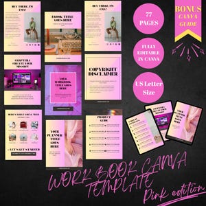 Pink Canva Workbook Template: 77-Page Lead Magnet (US Letter) (Digital Download)