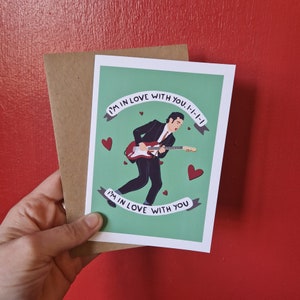 The 1975 - I&#39;m In Love With You - Matty Healy -  Portrait -  A6 Greetings Card - Anniversary Card - Illustration - Indie - Gift