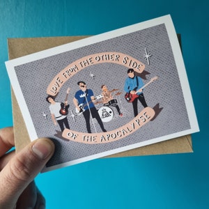 Portrait pop punk garçon Fall Out - L'amour de l'autre côté carte de voeux A6 - carte d'anniversaire - Illustration - Emo - cadeau