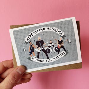 Metallica - M72 Tour Ticket Card - Metal Band Portrait -  A6 Greetings Card - Birthday Card - Illustration - Rock - Gift