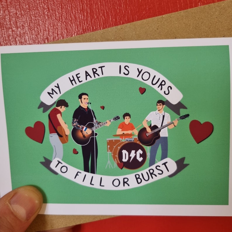 Dashboard Confessional Hands Down A6 Greetings Card Emo Band Portrait