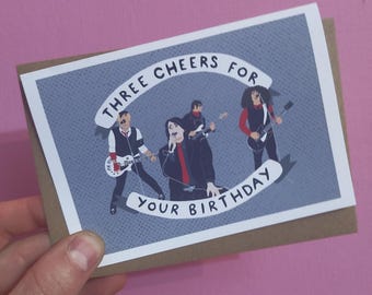 My Chemical Romance - Three Cheers Birthday Card -  Pop Punk Portrait -  A6 Greetings Card  - Illustration - Emo - Gift